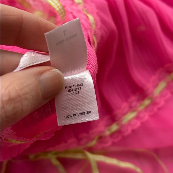 Vintage y2k Victoria Secret Large Pink Green Sheer Milkmaid Babydoll Slip Dress - Picture 16 of 17